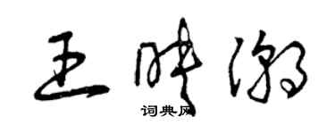 曾慶福王映潮草書個性簽名怎么寫