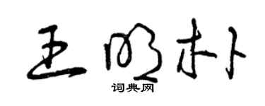 曾慶福王明朴草書個性簽名怎么寫