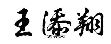 胡問遂王添翔行書個性簽名怎么寫