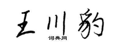 王正良王川豹行書個性簽名怎么寫