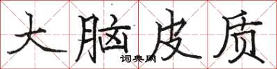 駱恆光大腦皮質楷書怎么寫