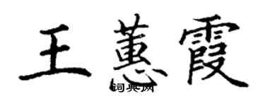 丁謙王蕙霞楷書個性簽名怎么寫