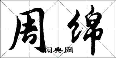 胡問遂周綿行書怎么寫