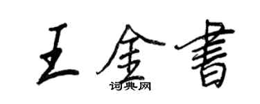 王正良王金書行書個性簽名怎么寫