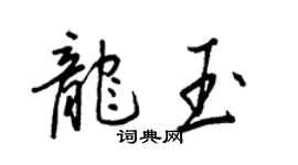 王正良龍玉行書個性簽名怎么寫