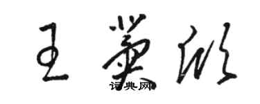 駱恆光王冀欣草書個性簽名怎么寫