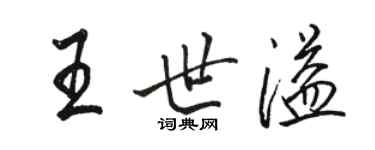 駱恆光王世溢行書個性簽名怎么寫