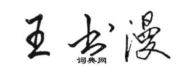 駱恆光王書漫行書個性簽名怎么寫