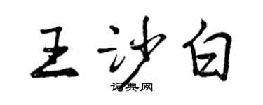 曾慶福王沙白行書個性簽名怎么寫