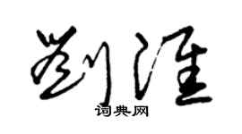 曾慶福劉淮草書個性簽名怎么寫