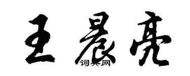 胡問遂王晨亮行書個性簽名怎么寫