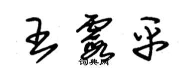 朱錫榮王霞平草書個性簽名怎么寫