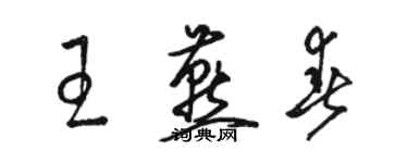 駱恆光王燕春草書個性簽名怎么寫