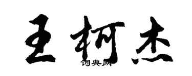 胡問遂王柯傑行書個性簽名怎么寫