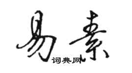 駱恆光易素行書個性簽名怎么寫