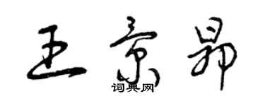 曾慶福王景昂草書個性簽名怎么寫