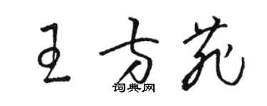 駱恆光王方菲草書個性簽名怎么寫