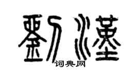 曾慶福劉漢篆書個性簽名怎么寫