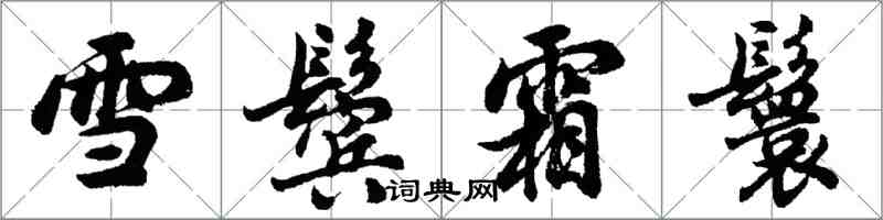 胡問遂雪鬢霜鬟行書怎么寫