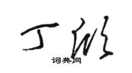 駱恆光丁欣草書個性簽名怎么寫