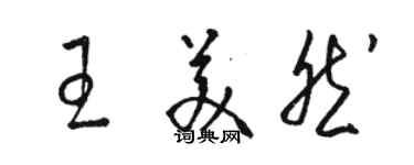 駱恆光王美然草書個性簽名怎么寫