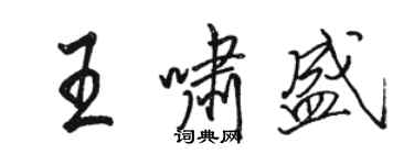 駱恆光王嘯盛行書個性簽名怎么寫
