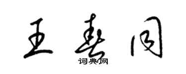 梁錦英王春同草書個性簽名怎么寫