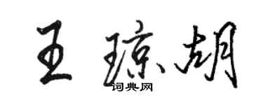 駱恆光王瓊胡行書個性簽名怎么寫