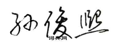 駱恆光孫俊熙草書個性簽名怎么寫