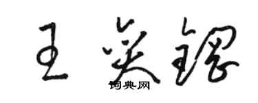 駱恆光王奕鋼草書個性簽名怎么寫