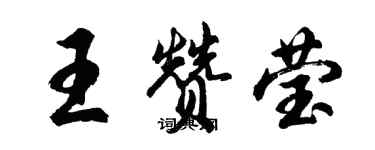 胡問遂王贊瑩行書個性簽名怎么寫