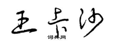 曾慶福王卡沙草書個性簽名怎么寫