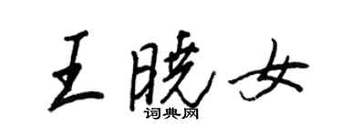 王正良王曉女行書個性簽名怎么寫