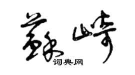 曾慶福蘇崎草書個性簽名怎么寫