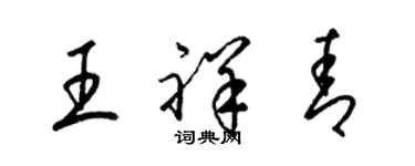 梁錦英王祥青草書個性簽名怎么寫