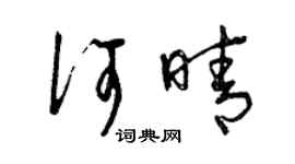 曾慶福何晴草書個性簽名怎么寫