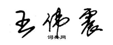 朱錫榮王偉震草書個性簽名怎么寫