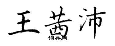 丁謙王茜沛楷書個性簽名怎么寫