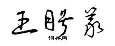 曾慶福王盼義草書個性簽名怎么寫