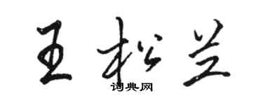 駱恆光王松蘭行書個性簽名怎么寫