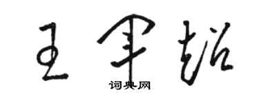 駱恆光王軍超草書個性簽名怎么寫