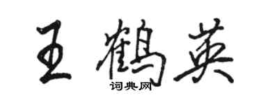 駱恆光王鶴英行書個性簽名怎么寫