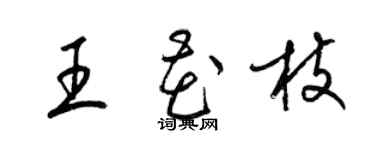 梁錦英王花枝草書個性簽名怎么寫