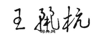 駱恆光王麗杭草書個性簽名怎么寫
