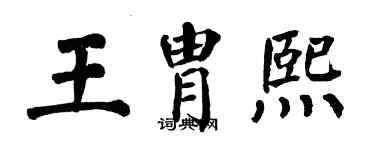 翁闓運王胄熙楷書個性簽名怎么寫