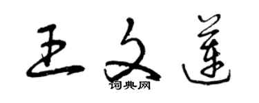 曾慶福王文蓮草書個性簽名怎么寫