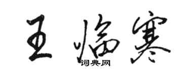 駱恆光王臨寒行書個性簽名怎么寫