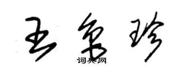 朱錫榮王魯珍草書個性簽名怎么寫