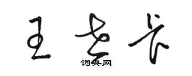 駱恆光王世卡草書個性簽名怎么寫