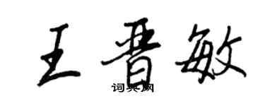 王正良王晉敏行書個性簽名怎么寫